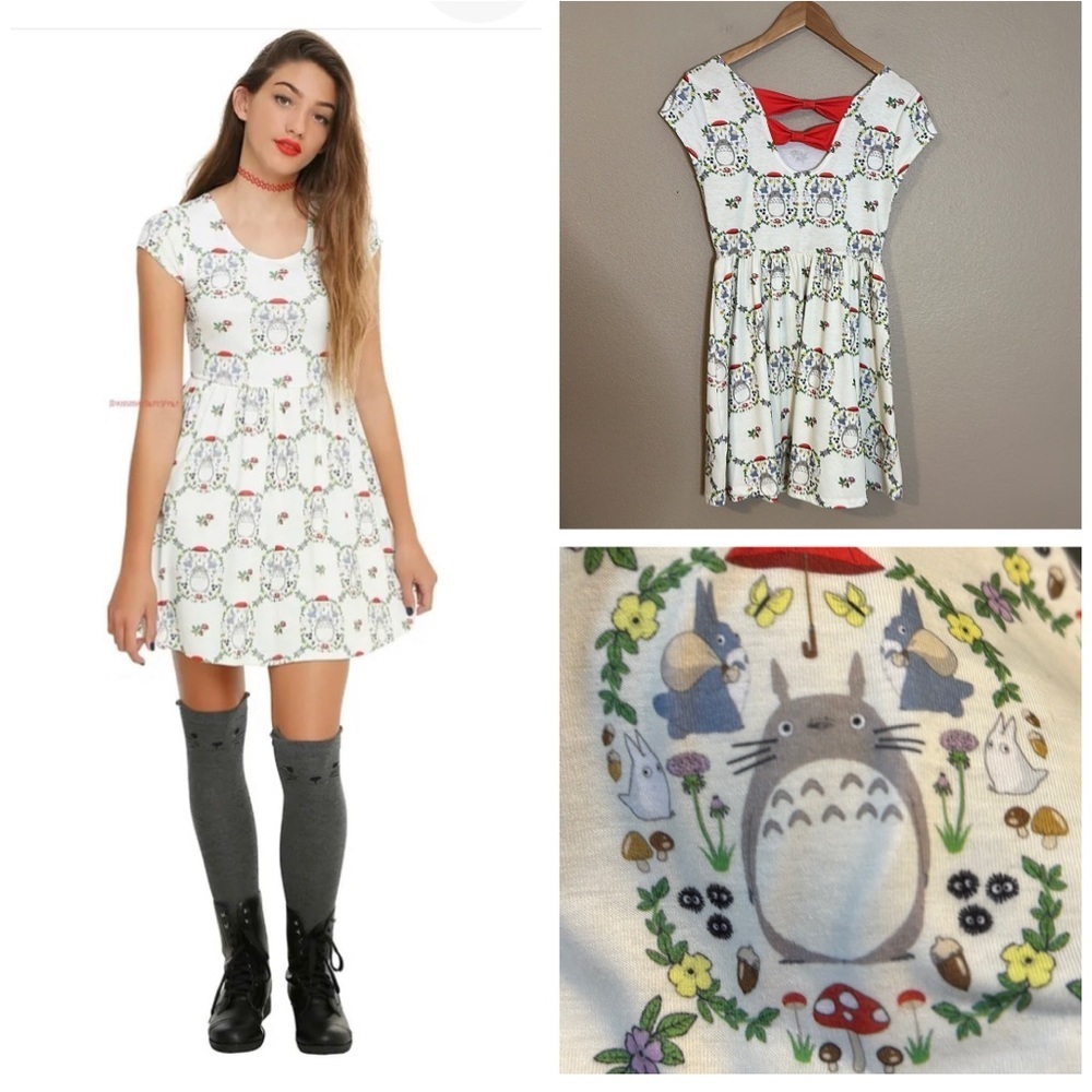 Totoro by Studio Ghibli Garden Bow Dress Size Small In Excellent Condition - Picture 2 of 7